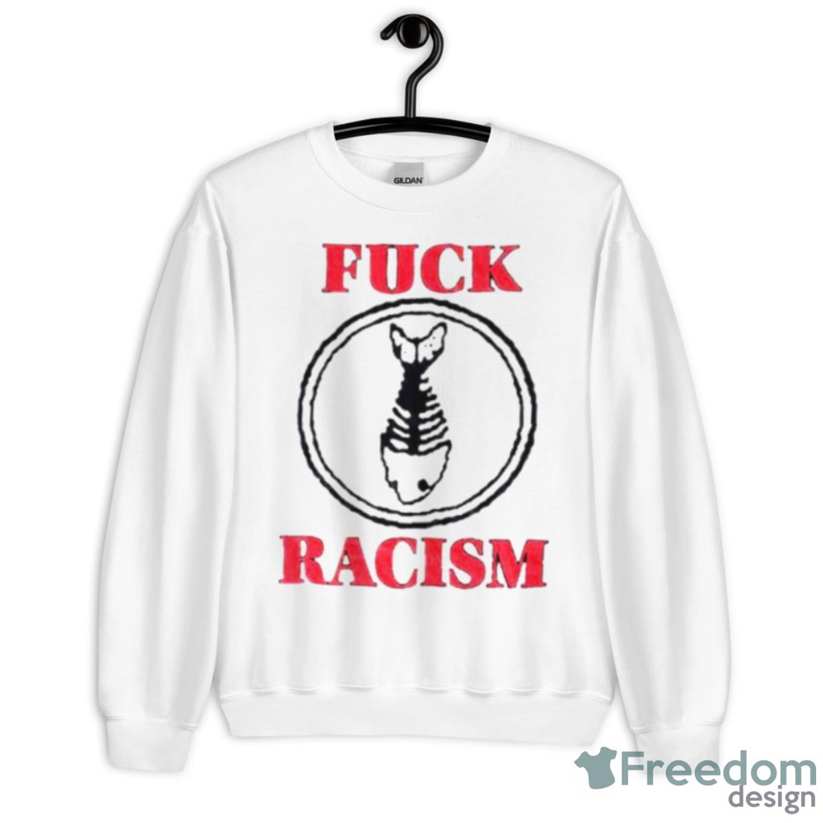 Fuck Racism Fishbone Shirt - Unisex Heavy Blend Crewneck Sweatshirt