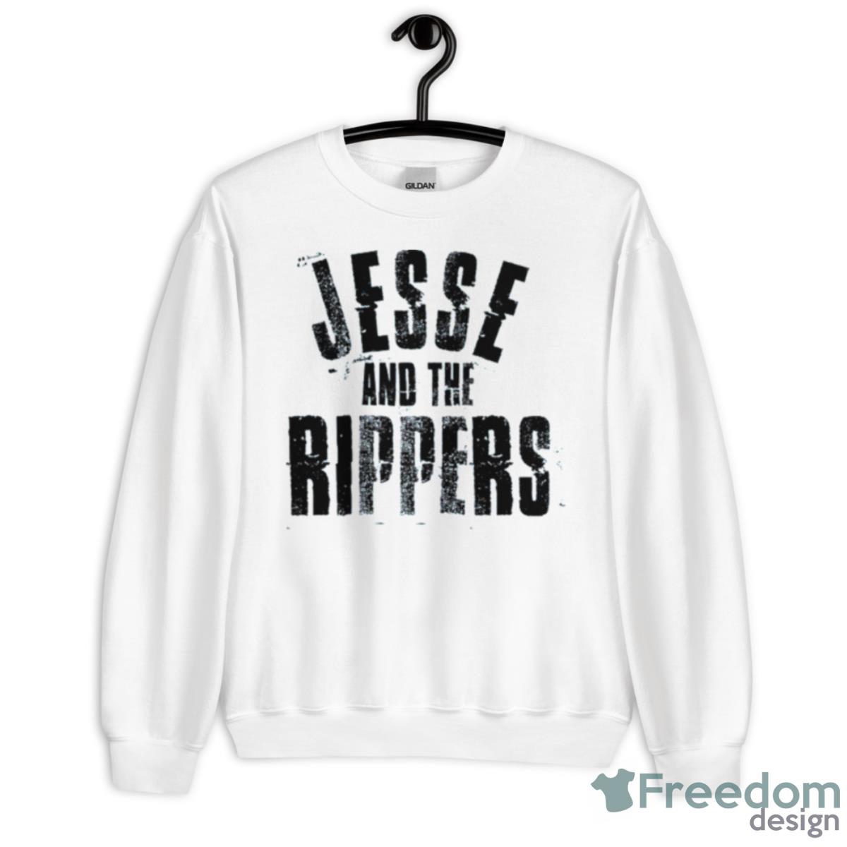 Full House Black Text Jesse And The Rippers Shirt - Unisex Heavy Blend Crewneck Sweatshirt