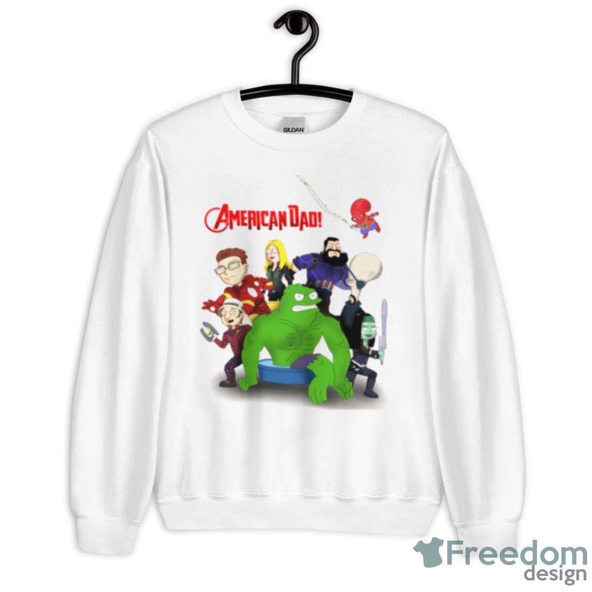 Funny Avengers Parody American Dad Shirt - Unisex Heavy Blend Crewneck Sweatshirt