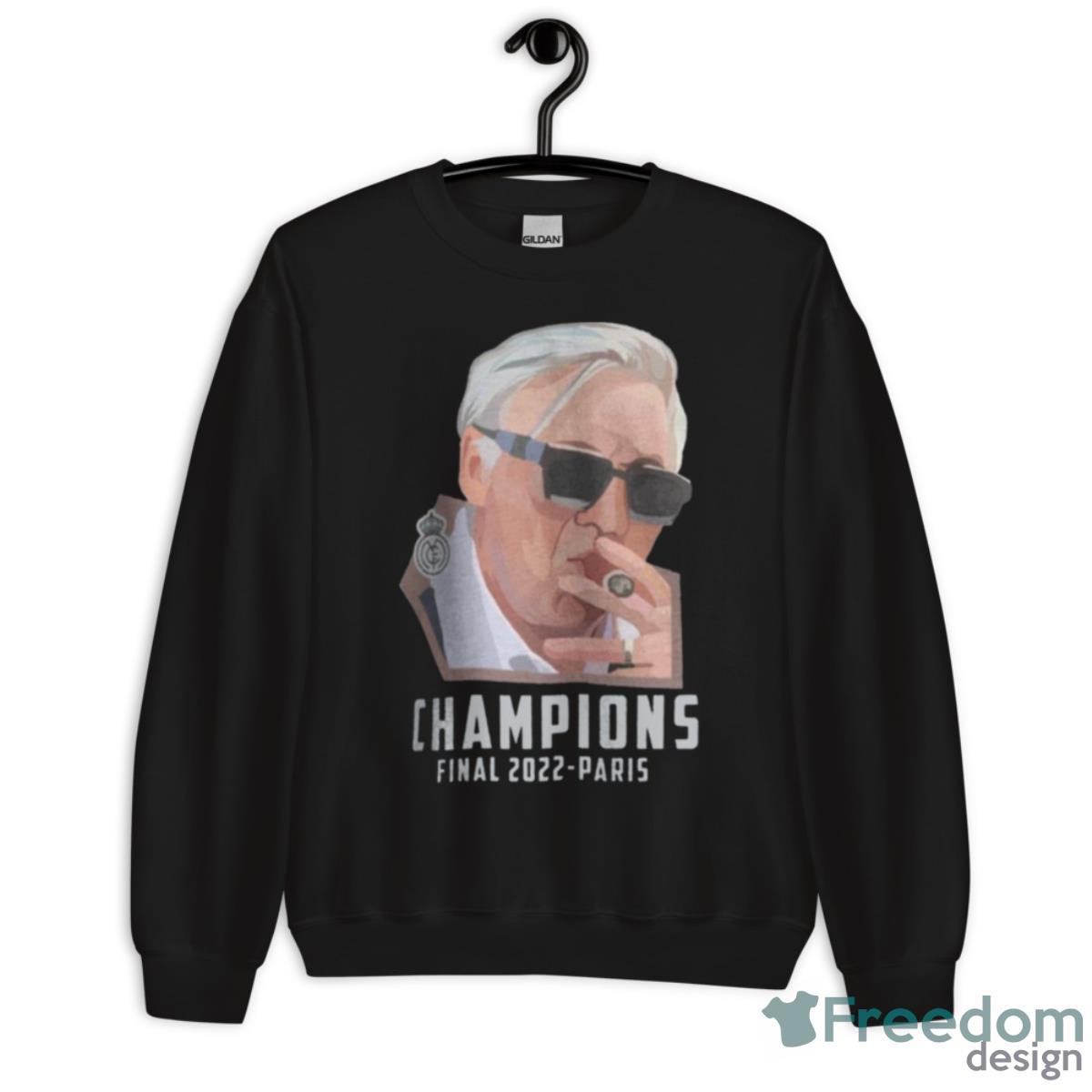 Funny Champions 2022 Carlo Ancelotti Shirt - Unisex Crewneck Sweatshirt