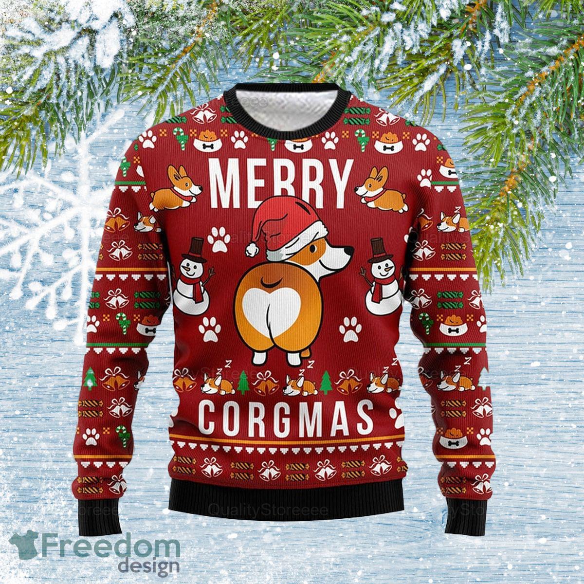 Corgi Zipper Full Print For Dog Lovers 3D Ugly Sweater Christmas Gift  Sweater - Limotees