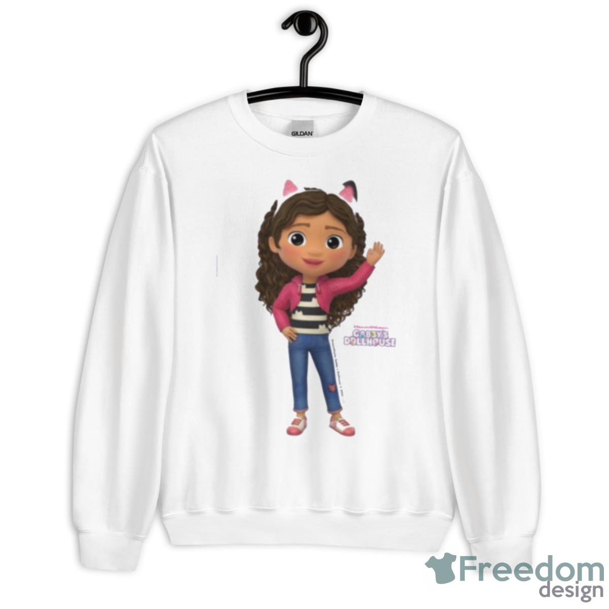 Gabby Girl Waving Gabby’s Dollhouse Shirt - Unisex Heavy Blend Crewneck Sweatshirt