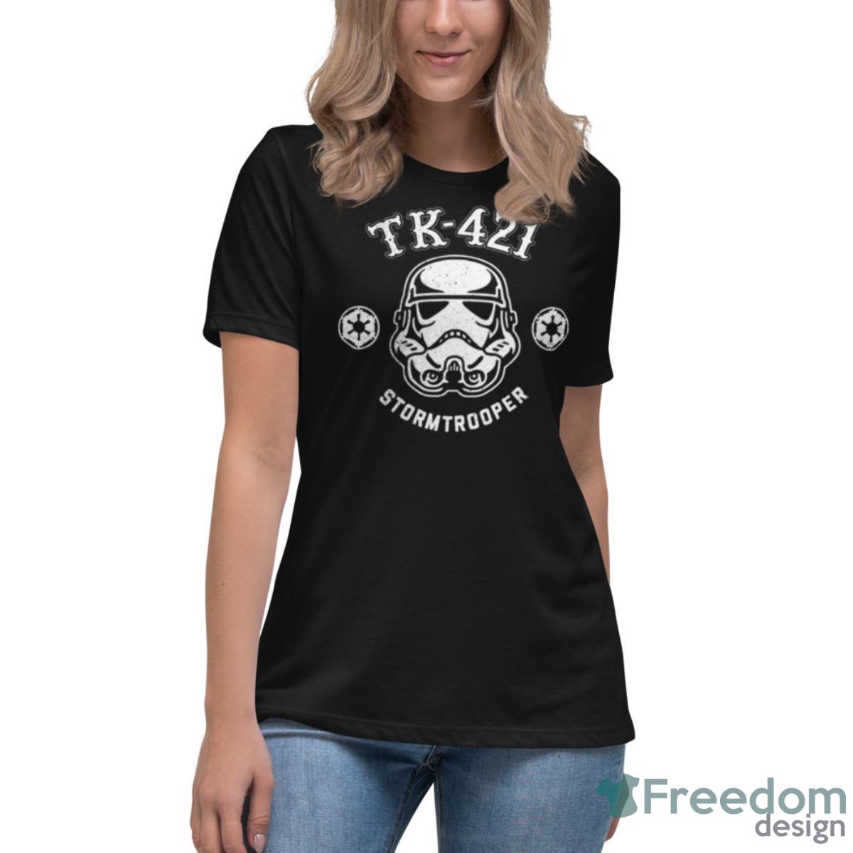 Galactic Empire Stormtrooper Tk 42 Retro Graphic Star Wars Shirt - Womens Relaxed Short Sleeve Jersey Tee Galactic Empire Stormtrooper Tk 42 Retro Graphic Star Wars Shirt - Womens Relaxed Short Sleeve Jersey Tee