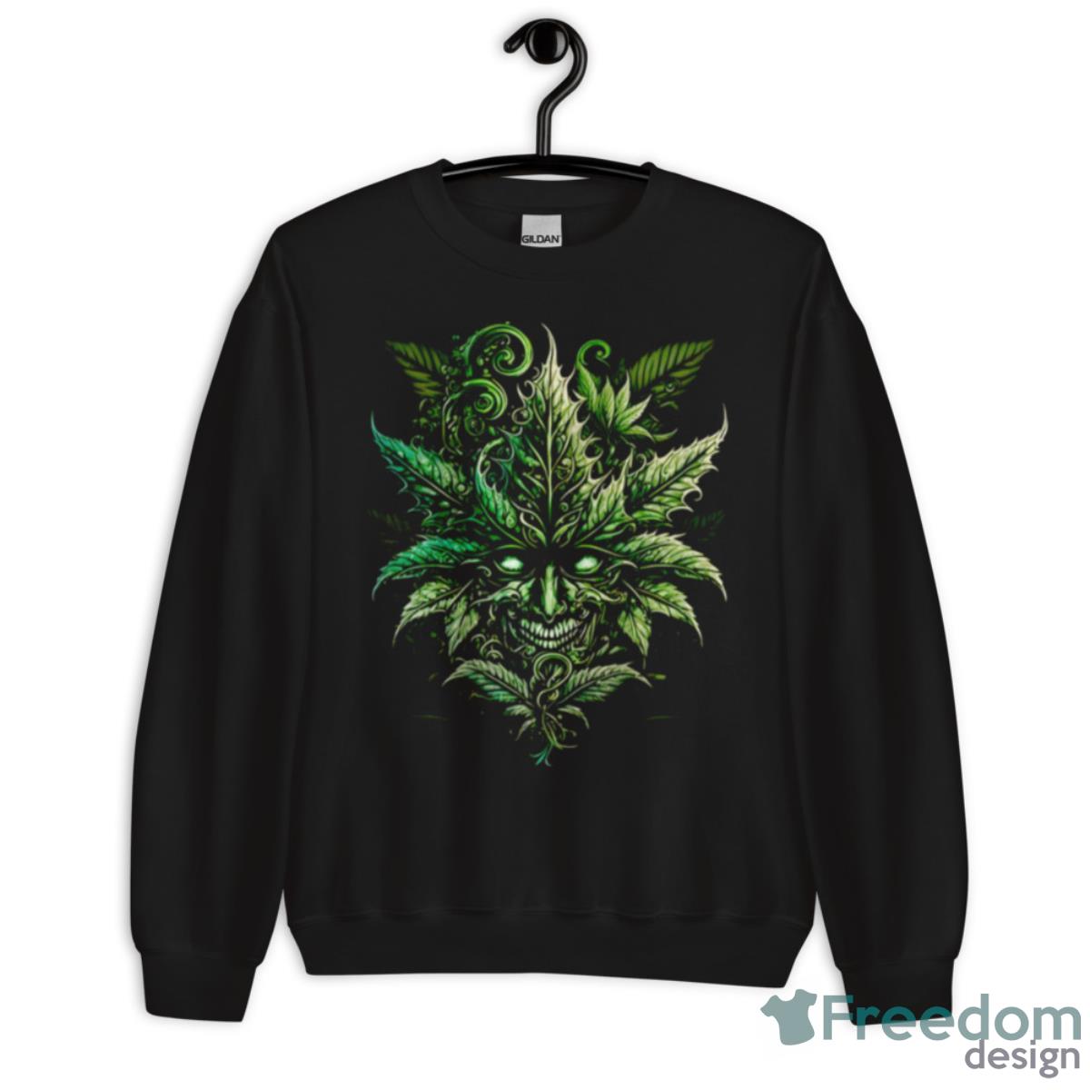 Ganja Skull Leaf NBA ArShirt - Unisex Crewneck Sweatshirt