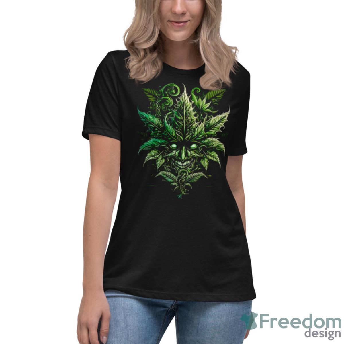 Ganja Skull Leaf NBA ArShirt - Womens Relaxed Short Sleeve Jersey Tee Ganja Skull Leaf NBA ArShirt - Womens Relaxed Short Sleeve Jersey Tee