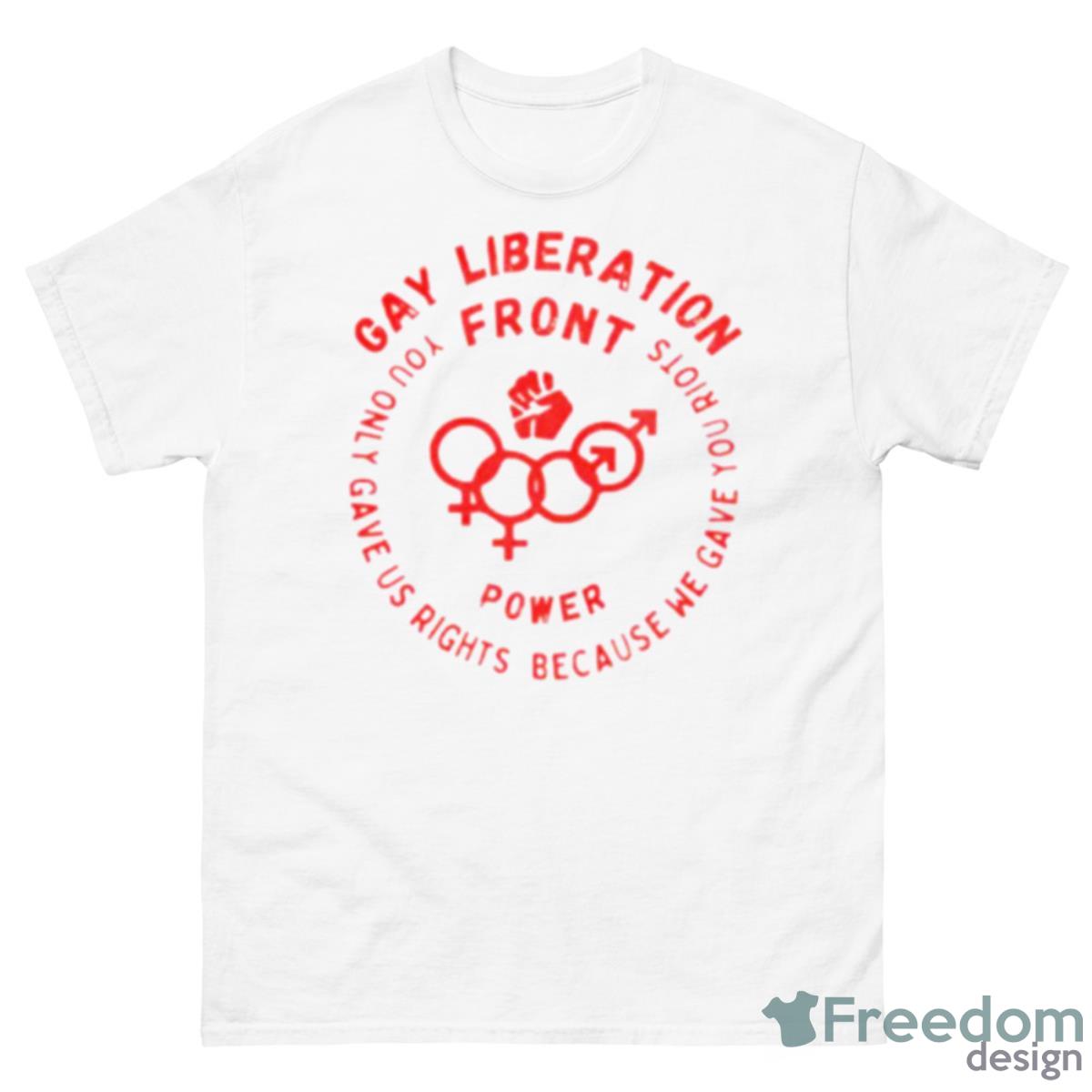 Gay Liberation Front Power Shirt - 500 Men’s Classic Tee Gildan