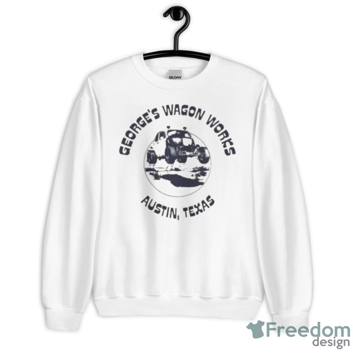 George’s Wagon Works Austin, Texas Shirt - Unisex Heavy Blend Crewneck Sweatshirt