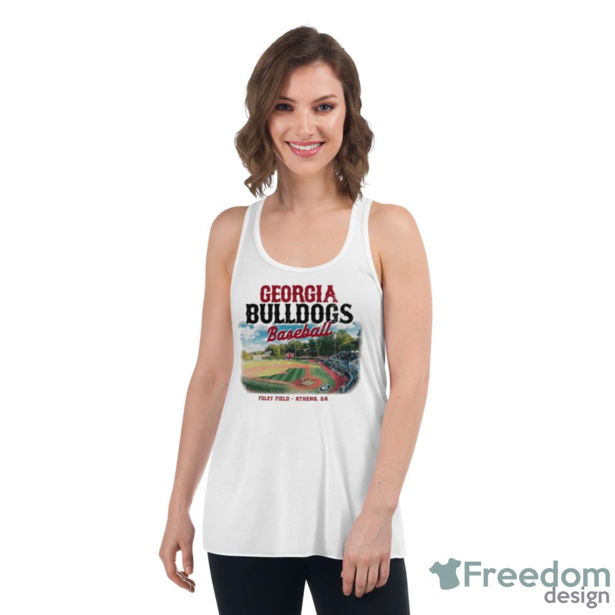 Georgia Bulldogs Baseball Foley Field Stadium Shirt - Womens Flowy Racerback Tank Georgia Bulldogs Baseball Foley Field Stadium Shirt - Womens Flowy Racerback Tank