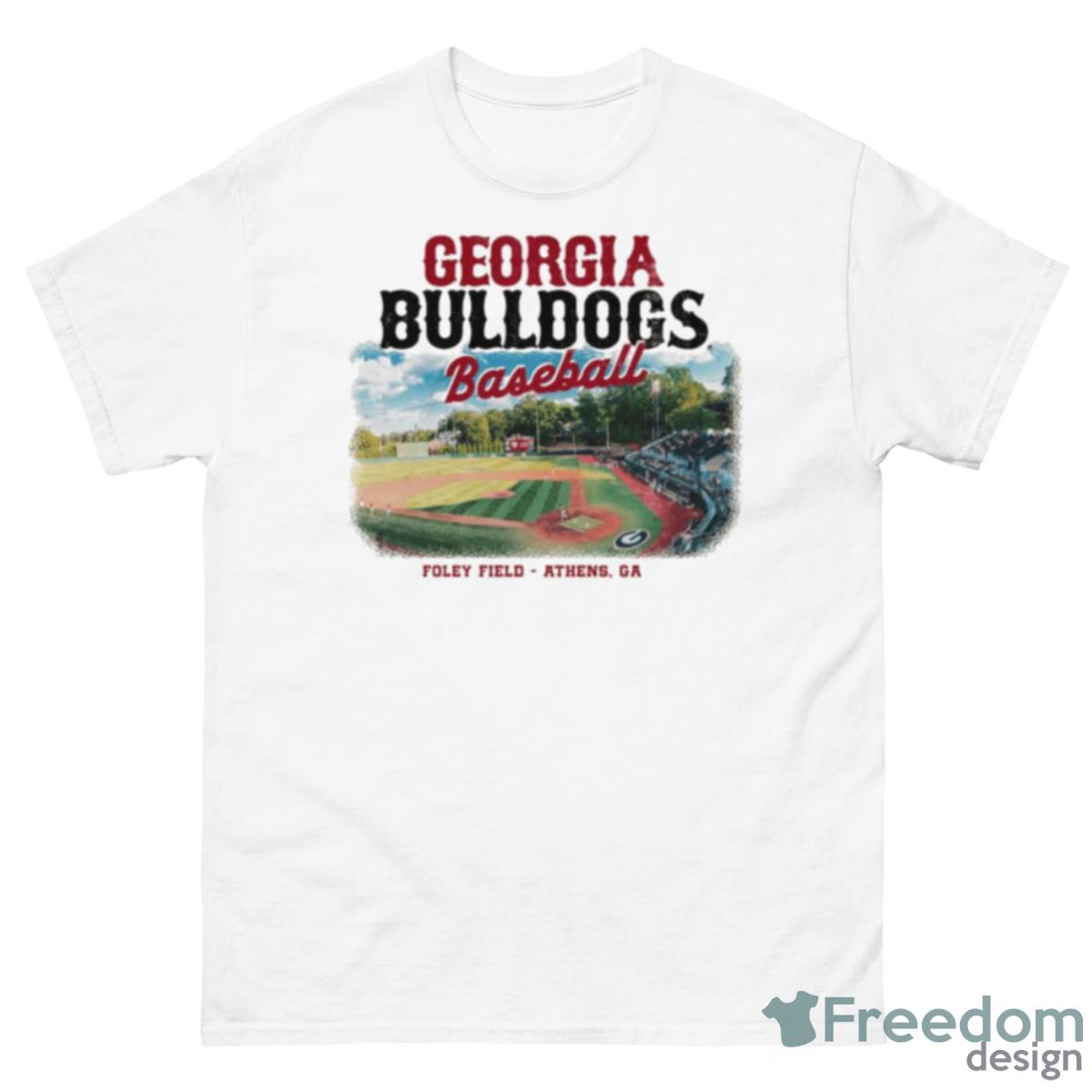 Georgia Bulldogs Baseball Foley Field Stadium Shirt - 500 Men’s Classic Tee Gildan