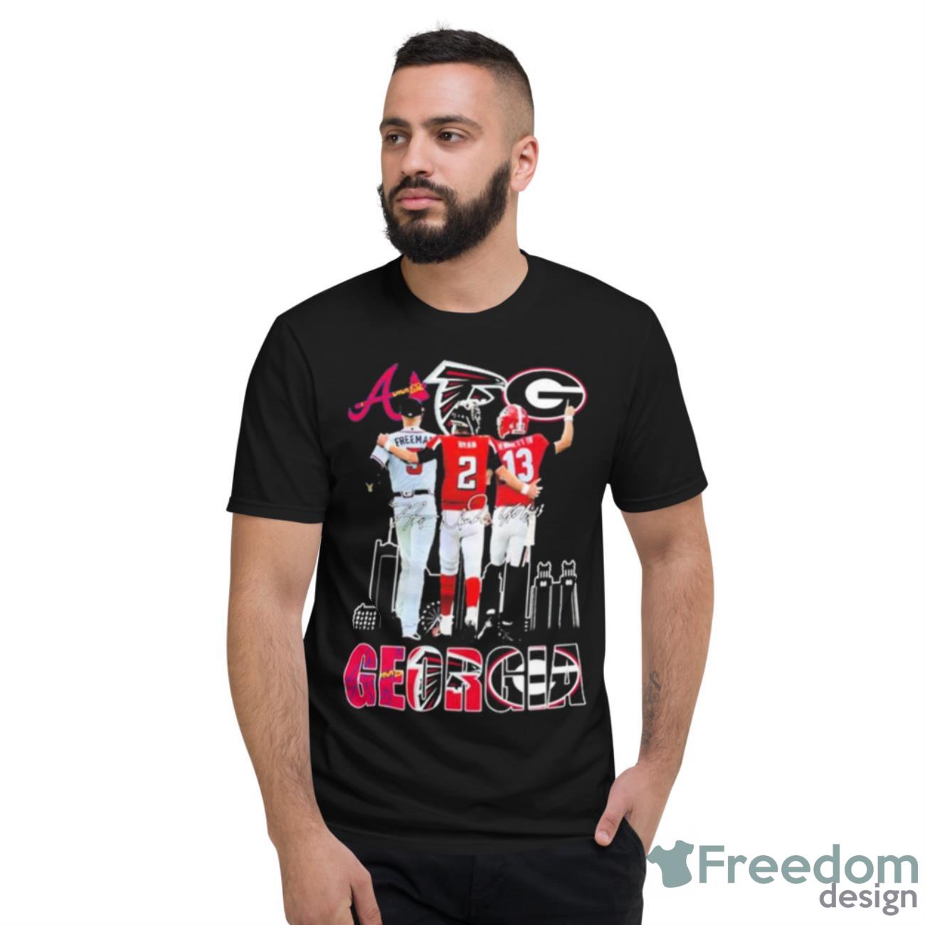 Georgia Freddie Freeman Matt Ryan And Stetson Bennett Iv Signatures 2023  Shirt - Freedomdesign