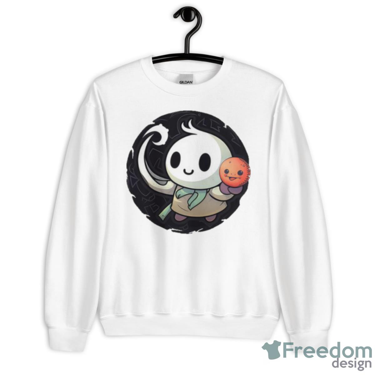 Ghost Forkball Cartoon Art Shirt - Unisex Heavy Blend Crewneck Sweatshirt