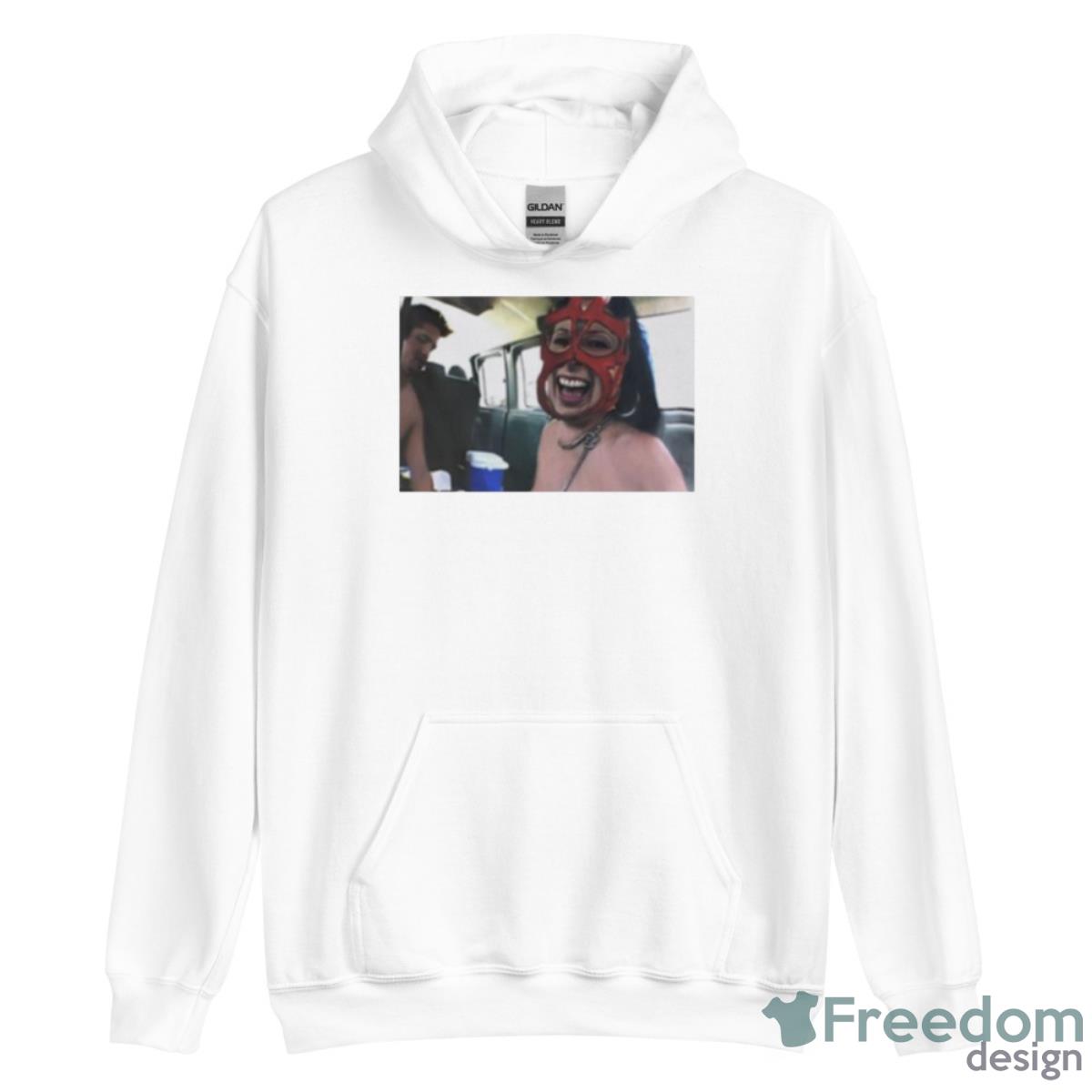 Gianna Michaels Big Van Vader Mask Shirt image Gianna Michaels Big Van Vader Mask Shirt - Unisex Heavy Blend Hooded Sweatshirt