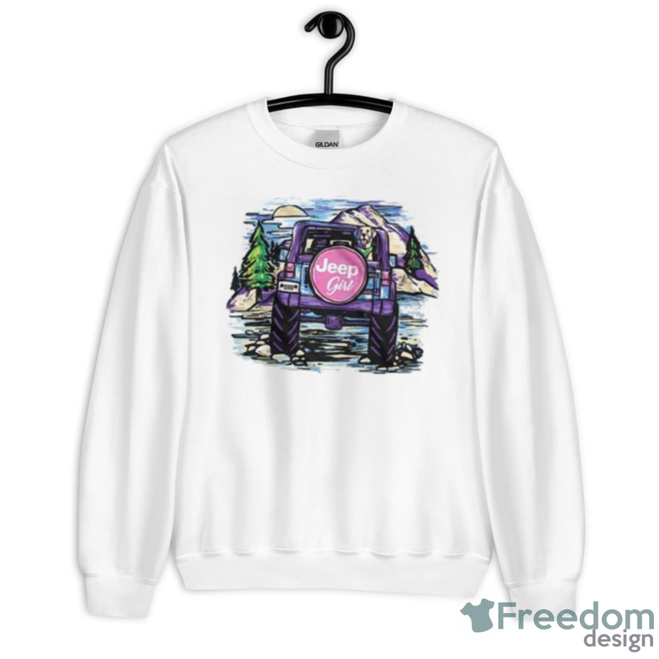 Girl Mountain Jeep Shirt - Unisex Heavy Blend Crewneck Sweatshirt