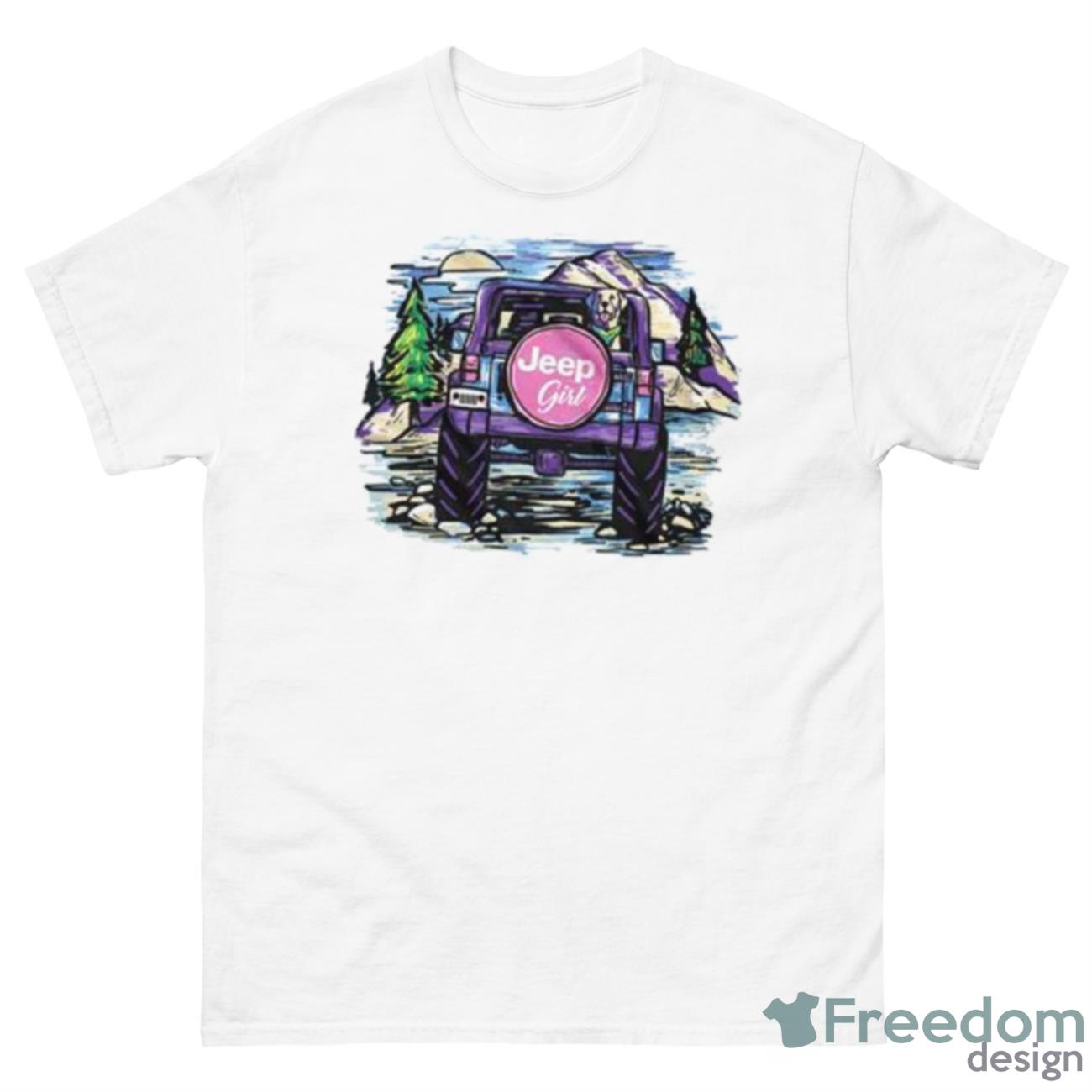 Girl Mountain Jeep Shirt - 500 Men’s Classic Tee Gildan