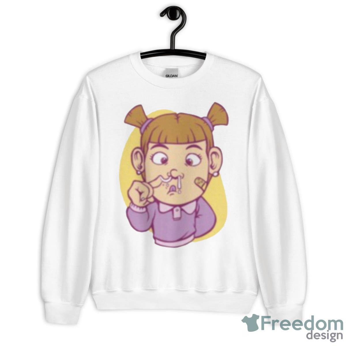 Girl With Red Bell Shirt - Unisex Heavy Blend Crewneck Sweatshirt