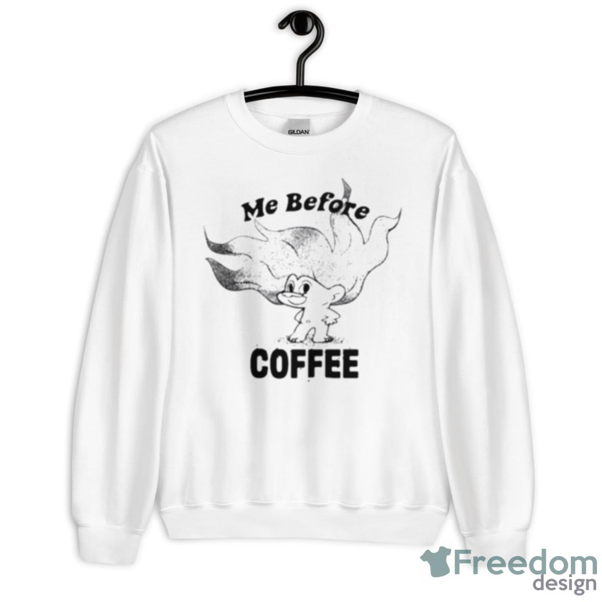 Glitter Trolls Me Before Coffee Shirt - Unisex Heavy Blend Crewneck Sweatshirt