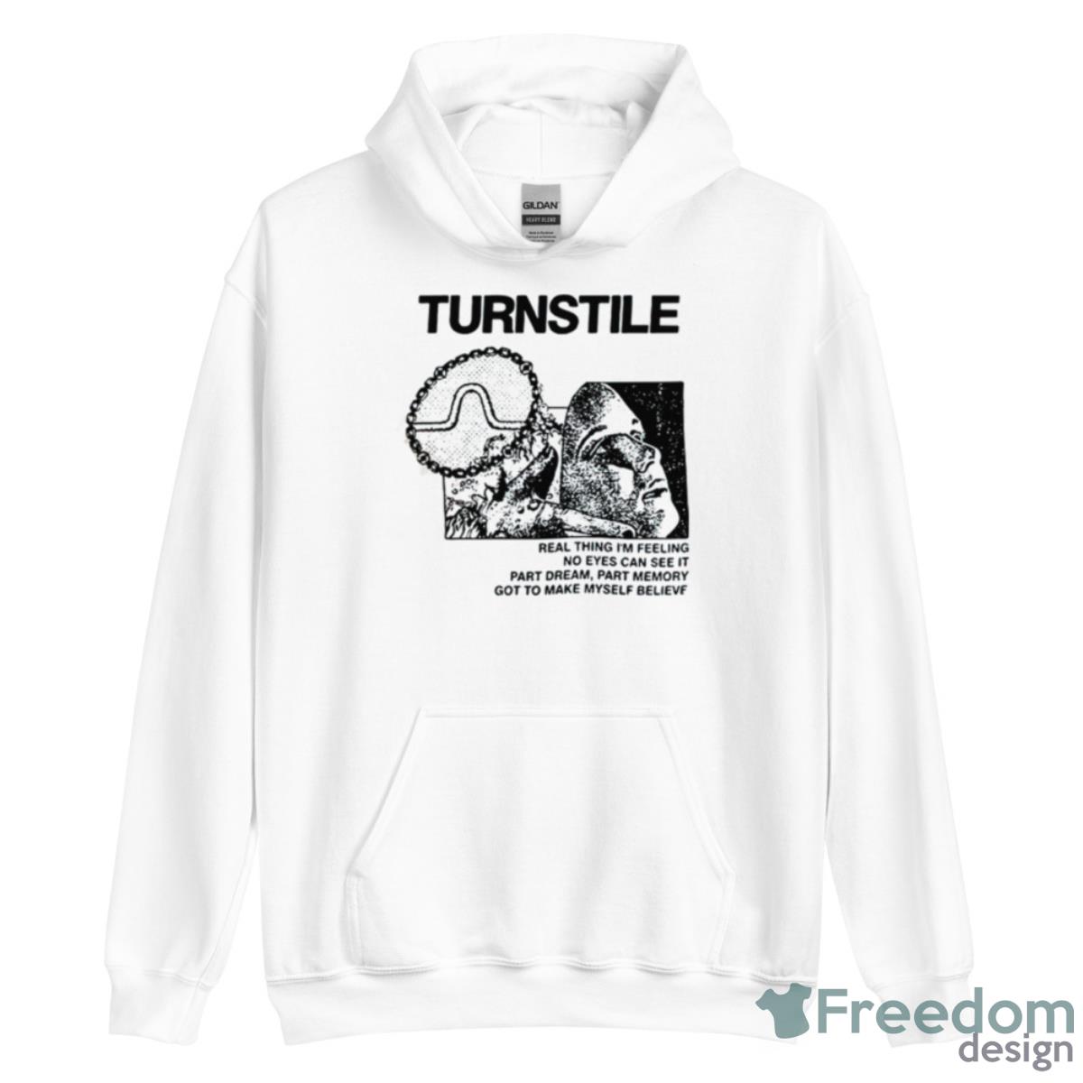 Glow On Black And White Turnstile Shirt - Unisex Heavy Blend Hooded Sweatshirt