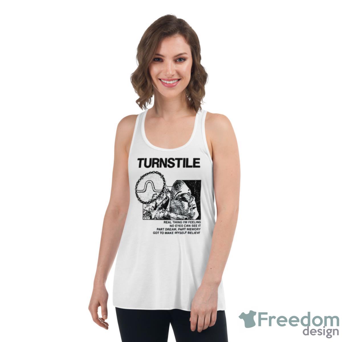 Glow On Black And White Turnstile Shirt image Glow On Black And White Turnstile Shirt
