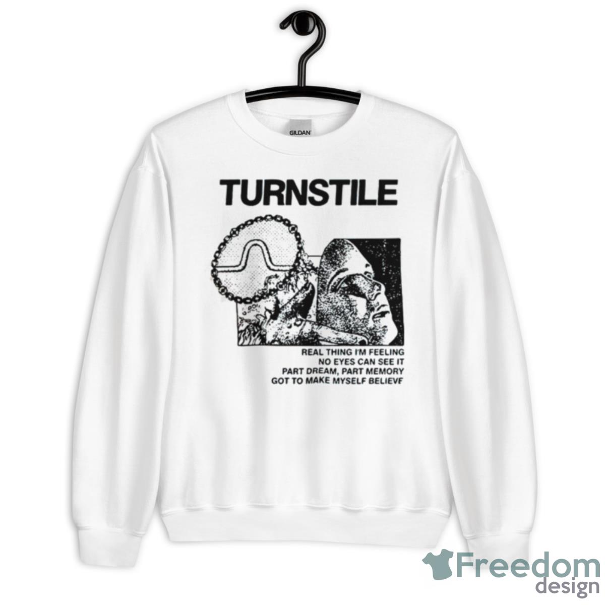 Glow On Black And White Turnstile Shirt - Unisex Heavy Blend Crewneck Sweatshirt