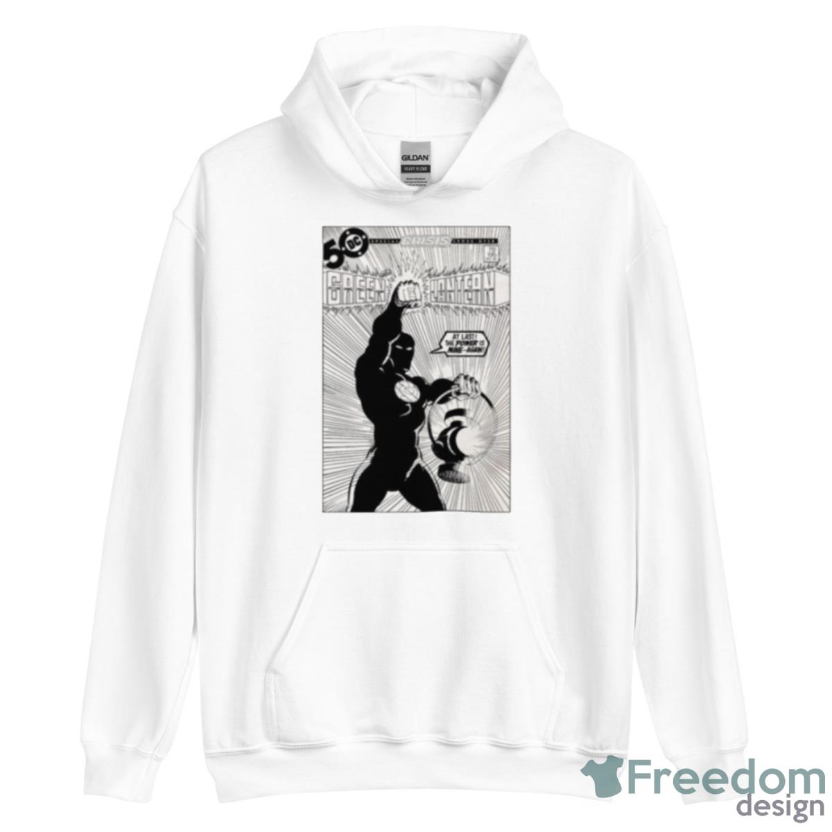 Glowing Lantern Black And White Green Lantern Shirt image Glowing Lantern Black And White Green Lantern Shirt - Unisex Heavy Blend Hooded Sweatshirt