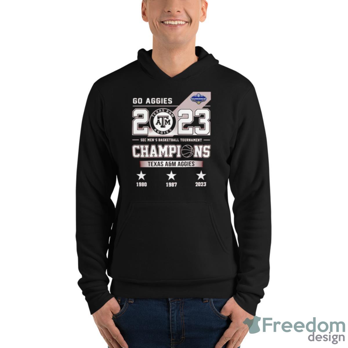 Go Aggies 2023 Sec Men’s Basketball Tournament Champions Texas A&M Aggies Shirt - Unisex Fleece Pullover Hoodie Go Aggies 2023 Sec Men’s Basketball Tournament Champions Texas A&M Aggies Shirt - Unisex Fleece Pullover Hoodie