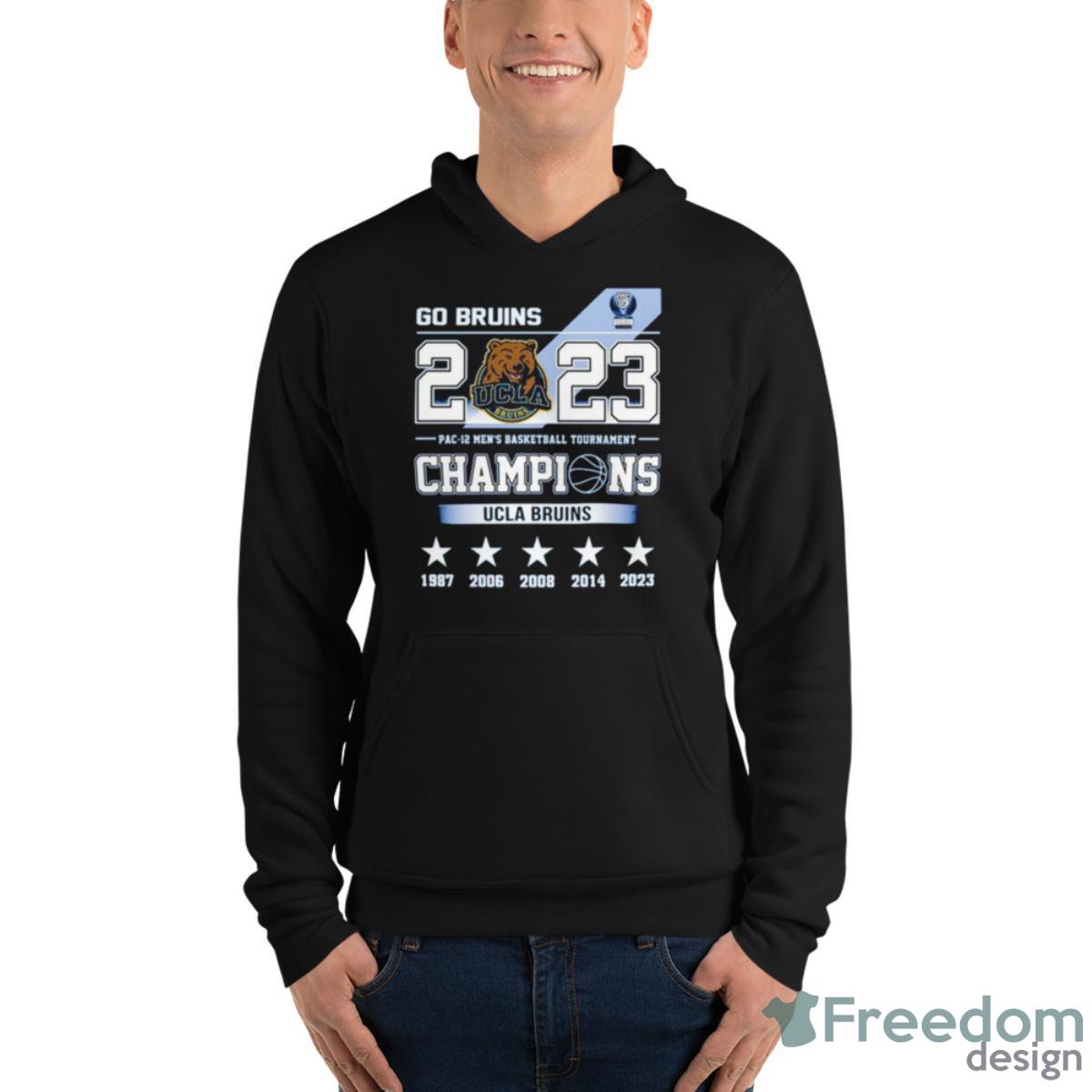 Go Bruins 2023 Pac 12 Men’s Basketball Tournament Champions Ucla Bruins Shirt image Go Bruins 2023 Pac 12 Men’s Basketball Tournament Champions Ucla Bruins Shirt - Unisex Fleece Pullover Hoodie