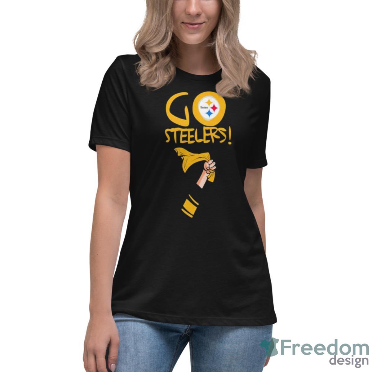 Go Pittsburgh Steelers Shirt - Womens Relaxed Short Sleeve Jersey Tee Go Pittsburgh Steelers Shirt - Womens Relaxed Short Sleeve Jersey Tee