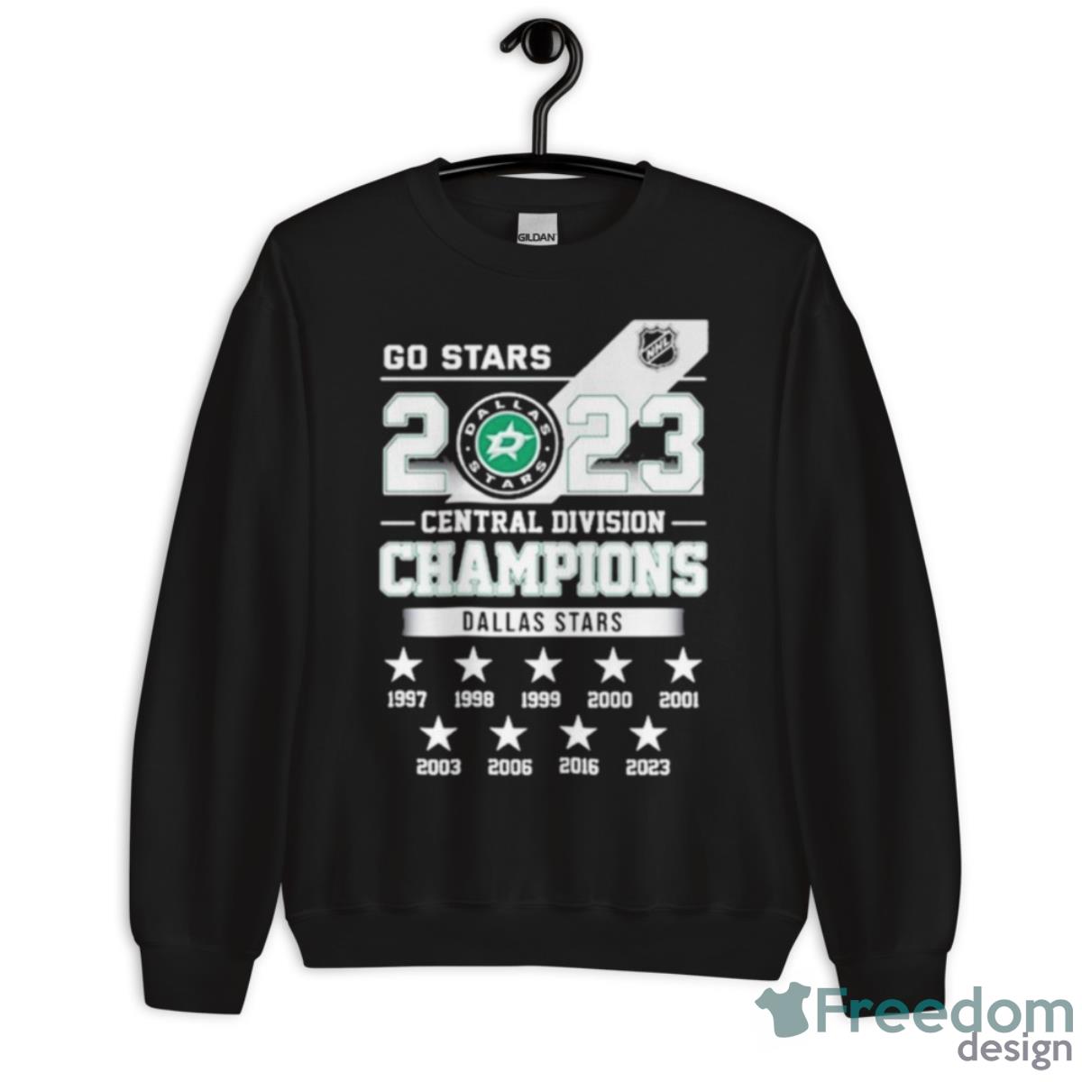 Go Stars Nhl Champion 2023 Central Division Dallas Stars Shirt - Unisex Crewneck Sweatshirt