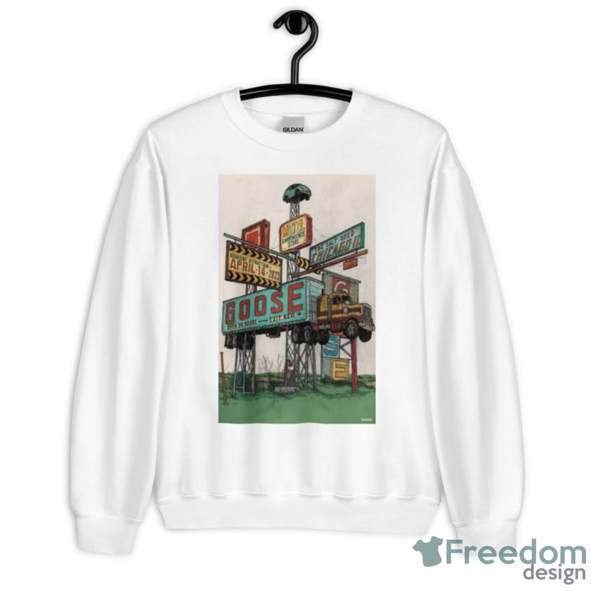 Goose 2023 Chicago Il Poster Shirt - Unisex Heavy Blend Crewneck Sweatshirt