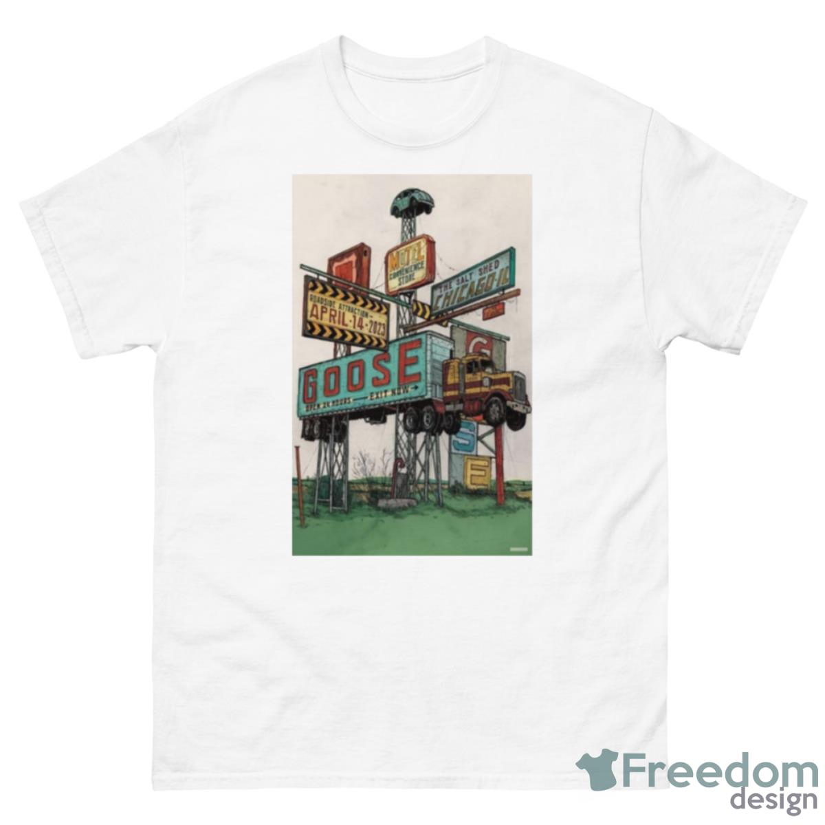 Goose 2023 Chicago Il Poster Shirt - 500 Men’s Classic Tee Gildan