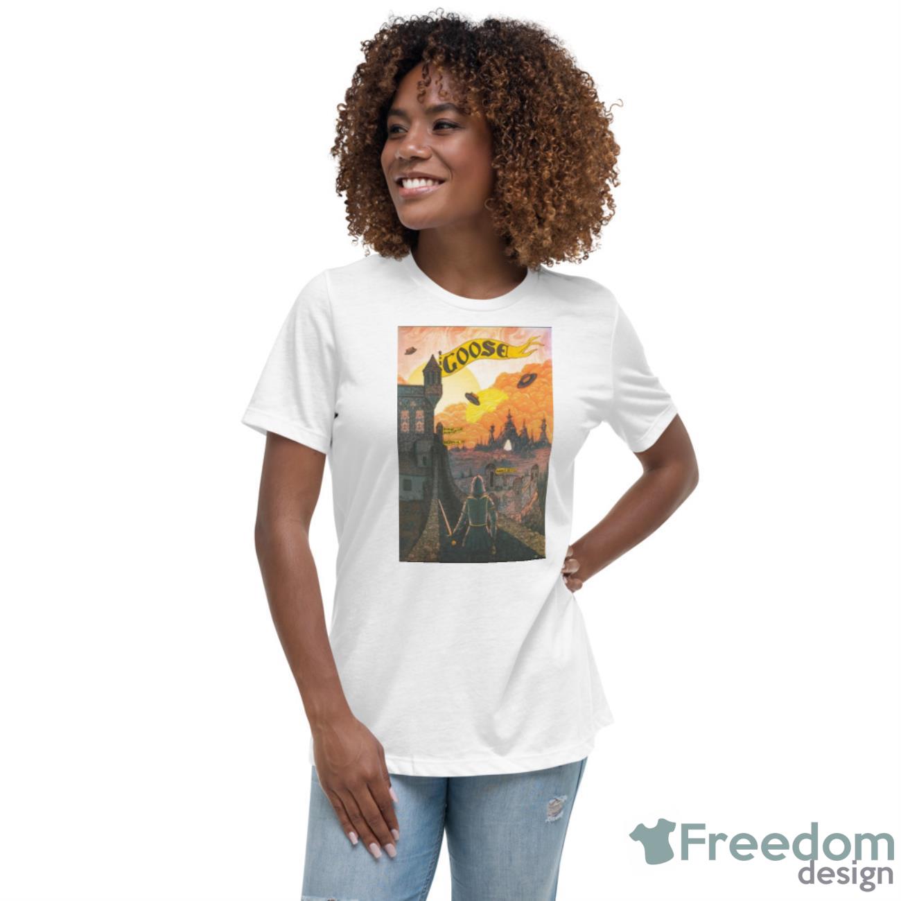 Goose Nashville TM March 30 2023 Poster Shirt - Womens Relaxed Short Sleeve Jersey Tee Goose Nashville TM March 30 2023 Poster Shirt - Womens Relaxed Short Sleeve Jersey Tee
