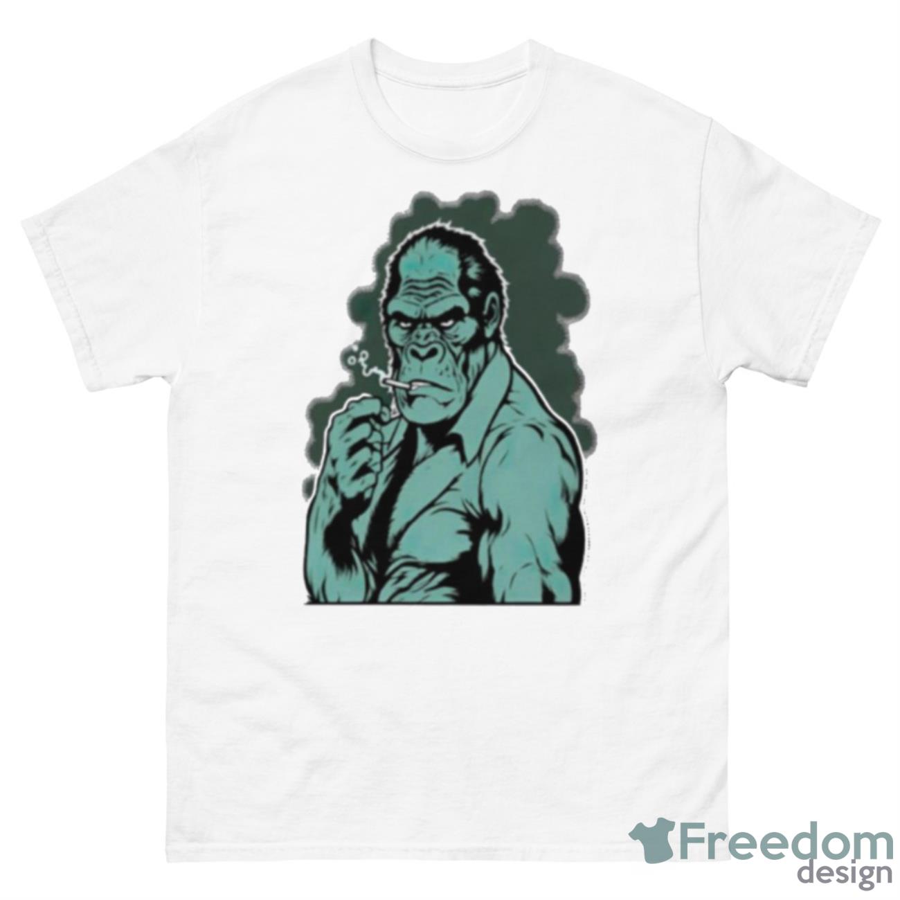 Gorilla Wearing A Suit And A Tie And Smoking Cigar Like A Bos Shirt - 500 Men’s Classic Tee Gildan