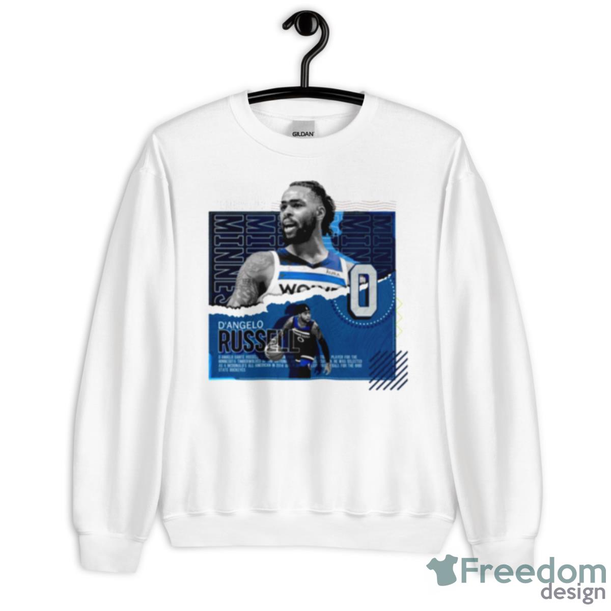 Graphic D’angelo Russell Basketball Player Shirt - Unisex Heavy Blend Crewneck Sweatshirt