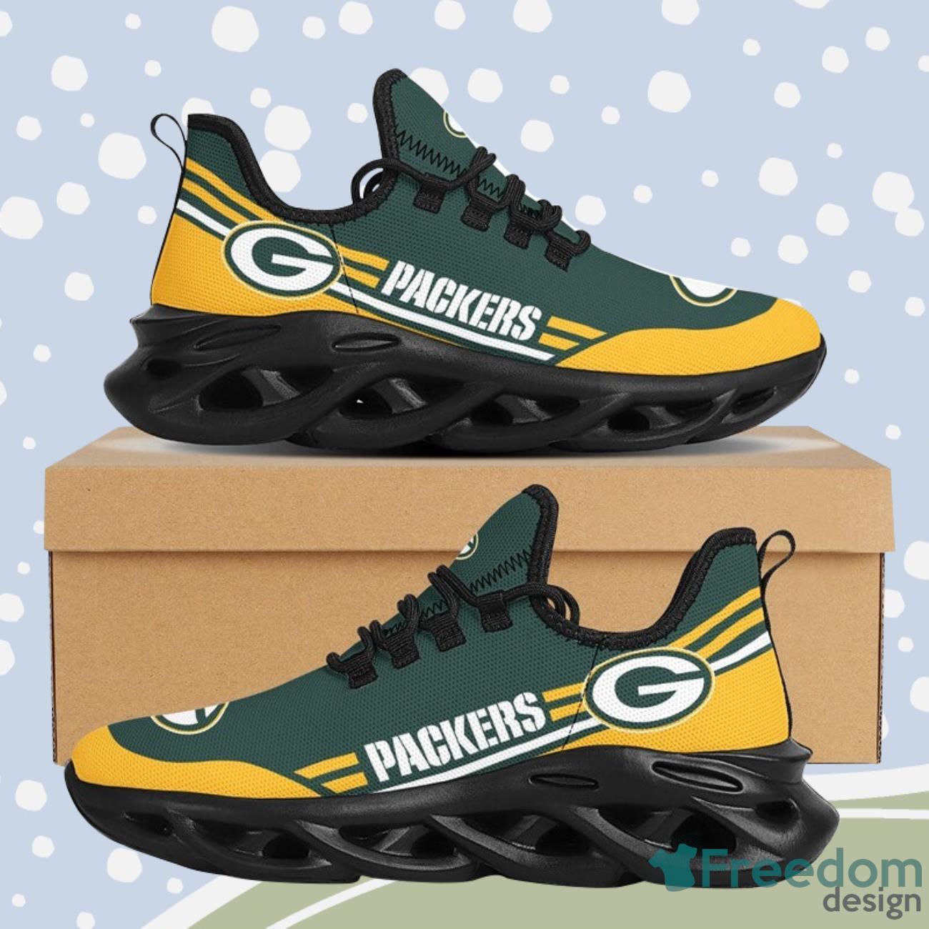 Green Bay Packers Max Soul Sneakers Running Shoes NFL Gifts Product Photo 2