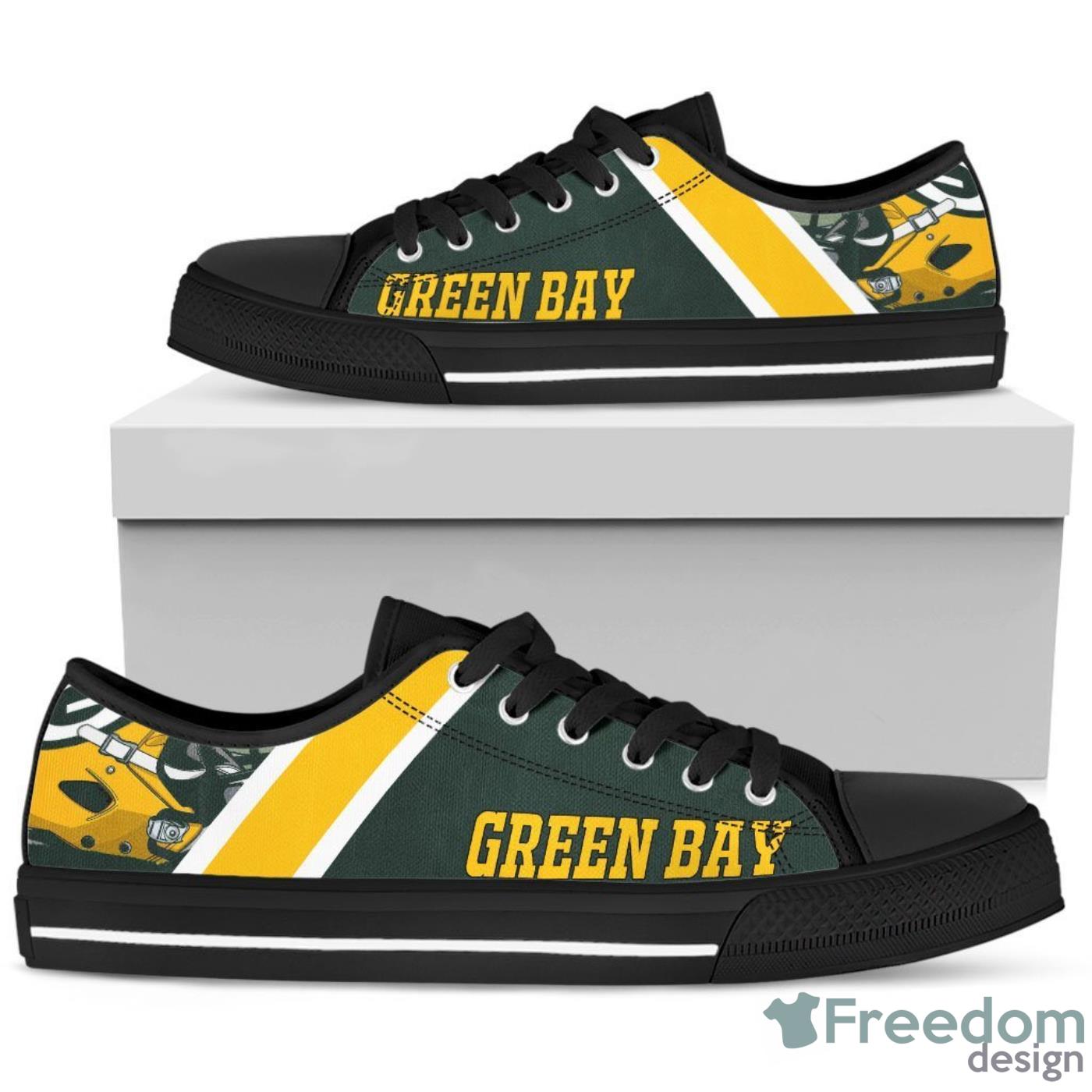 Green Bay Packers NFL Low Top Canvas Shoes For Men And Women Product Photo 1