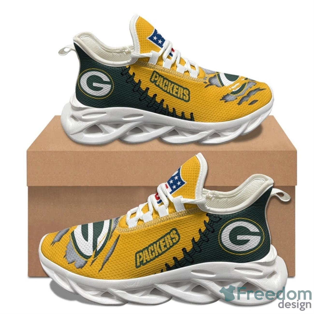 Green Bay Packers NFL Max Soul Sneakers Running Shoes Product Photo 2