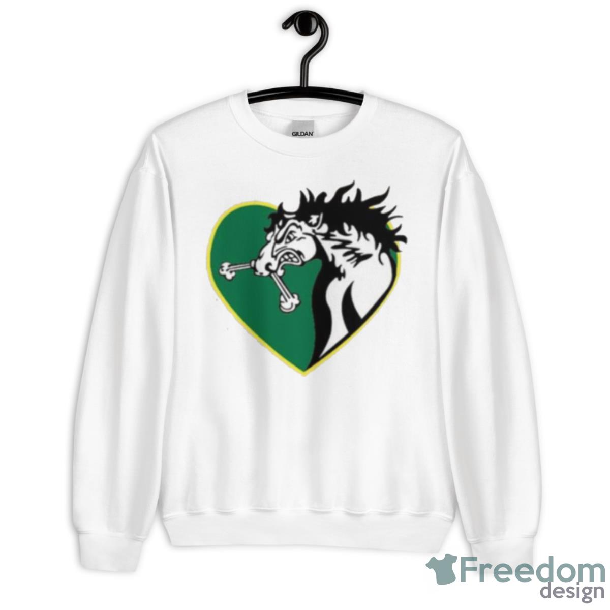 Green Heart Design Humboldt Broncos Shirt - Unisex Heavy Blend Crewneck Sweatshirt