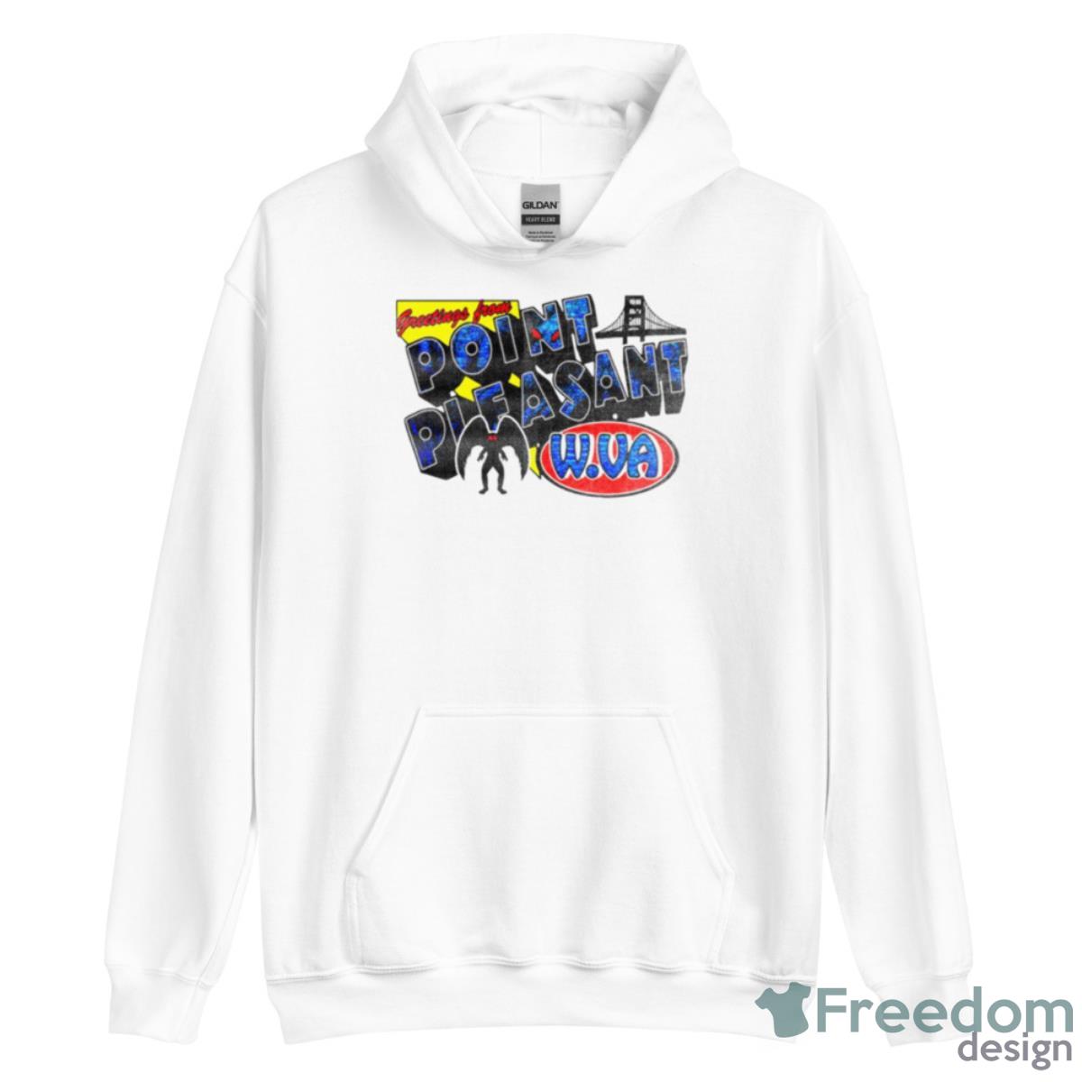 Greeting From Point Pleasant Moth Man Shirt - Unisex Heavy Blend Hooded Sweatshirt Greeting From Point Pleasant Moth Man Shirt - Unisex Heavy Blend Hooded Sweatshirt