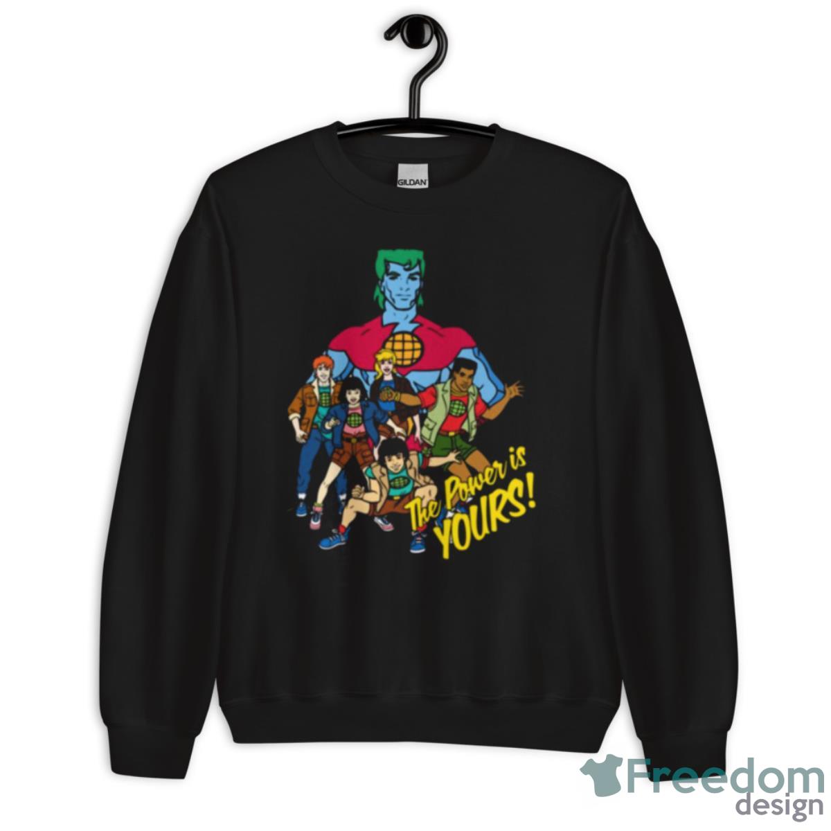 Group Graphic The Power Is Yours Captain Planet Shirt - Unisex Crewneck Sweatshirt