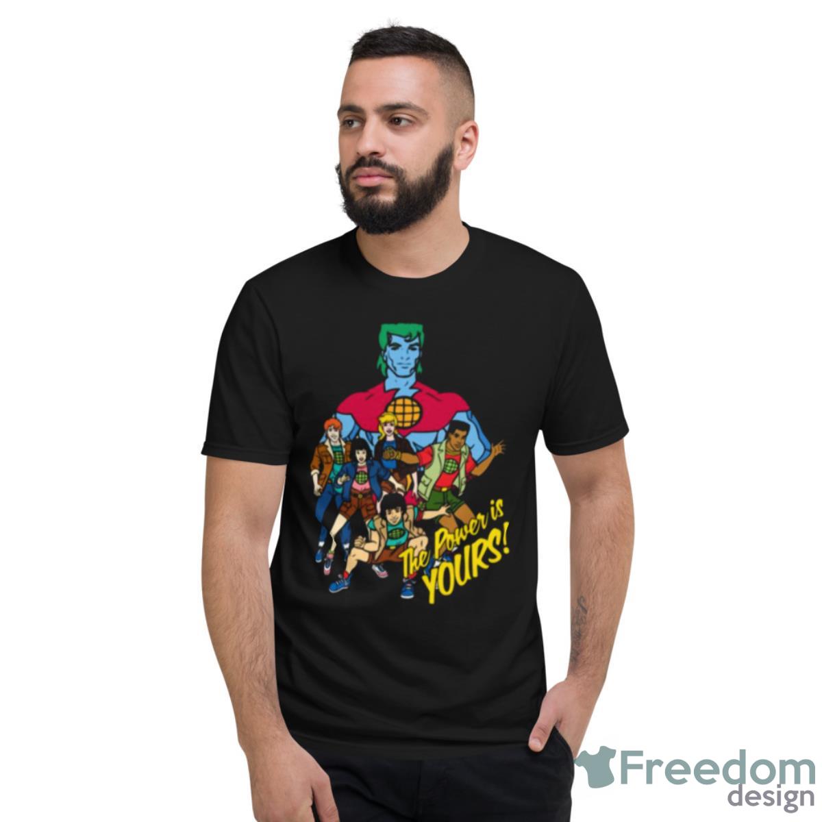 Group Graphic The Power Is Yours Captain Planet Shirt - Short Sleeve T-Shirt