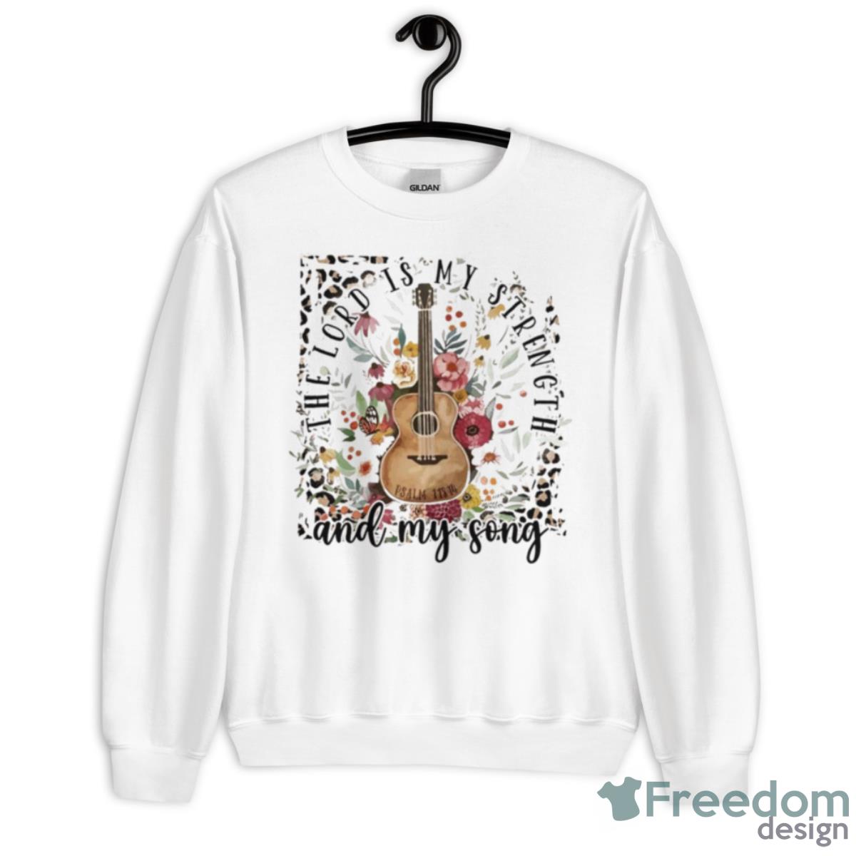 Guitar The Lord Is My Strength And My Song Shirt - Unisex Heavy Blend Crewneck Sweatshirt