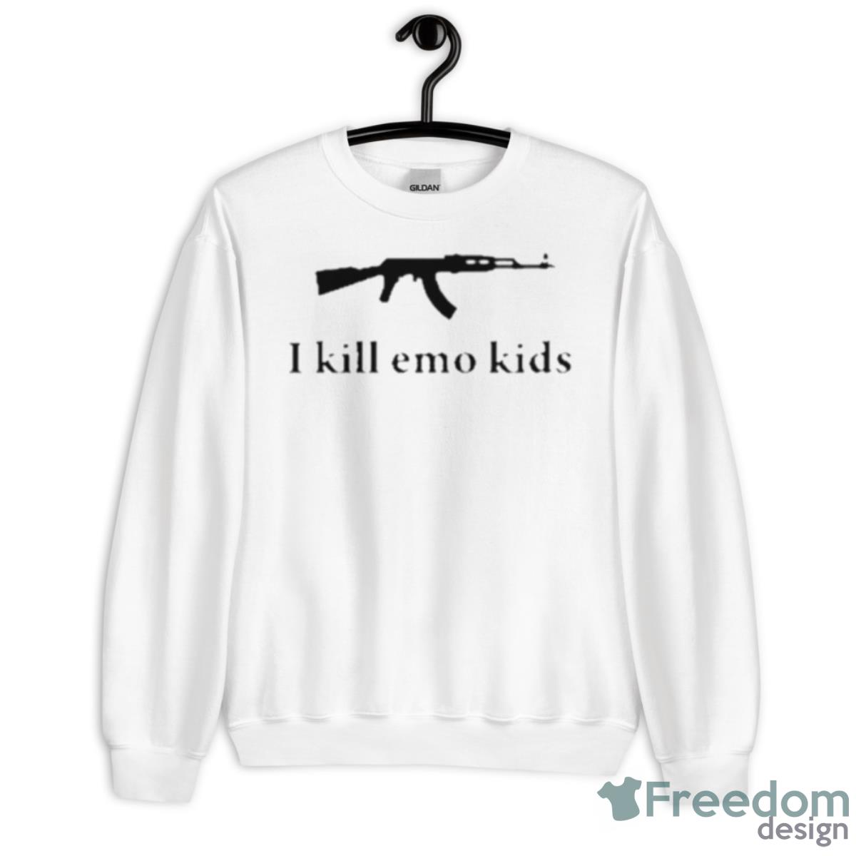 Gun I Kill Emo Kids Shirt - Unisex Heavy Blend Crewneck Sweatshirt