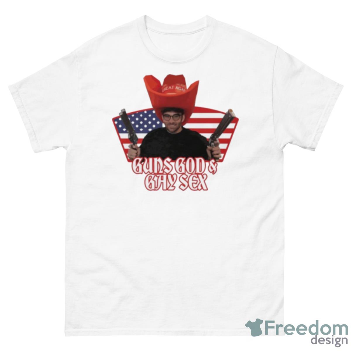 Guns God And Gay Sex Shirt - 500 Men’s Classic Tee Gildan