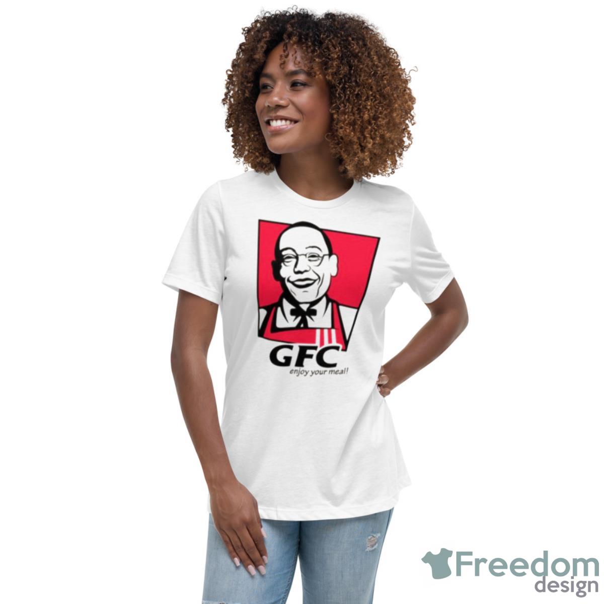 Gus Fried Chicken Kfc Parody Logo Giancarlo Esposito Shirt - Womens Relaxed Short Sleeve Jersey Tee Gus Fried Chicken Kfc Parody Logo Giancarlo Esposito Shirt - Womens Relaxed Short Sleeve Jersey Tee