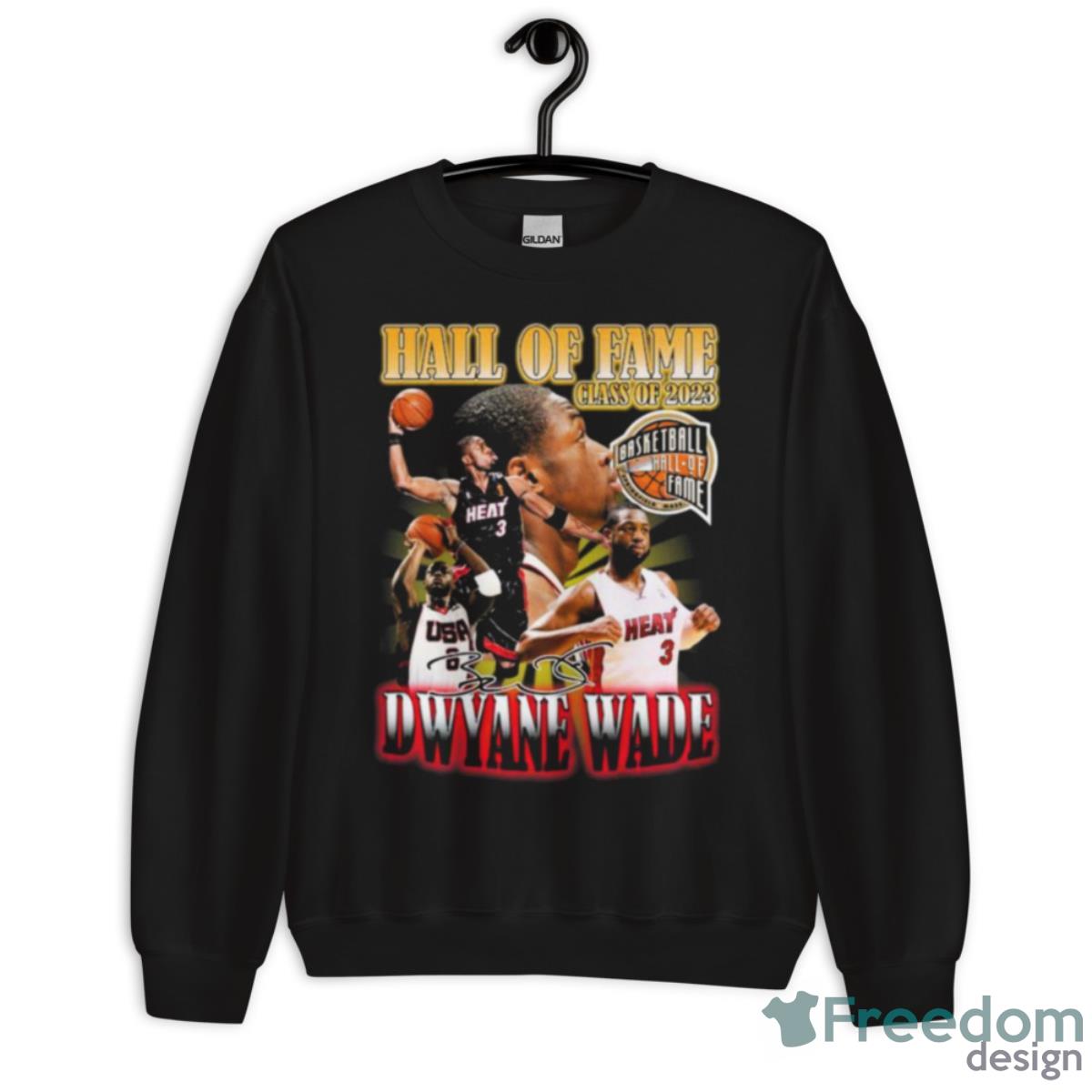 Hall Of Fame Class Of 2023 Basketball Dwyane Wade Signature Shirt - Unisex Crewneck Sweatshirt