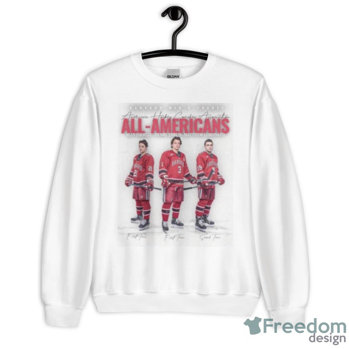 Harvard Men’s Hockey 2023 AHCA All Americans Shirt - Unisex Heavy Blend Crewneck Sweatshirt