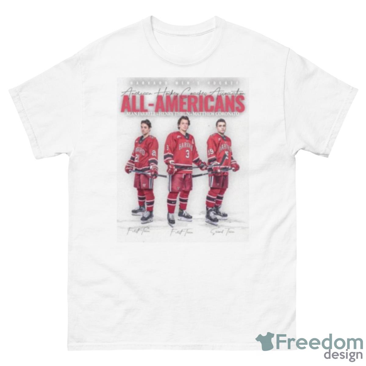 Harvard Men’s Hockey 2023 AHCA All Americans Shirt - 500 Men’s Classic Tee Gildan
