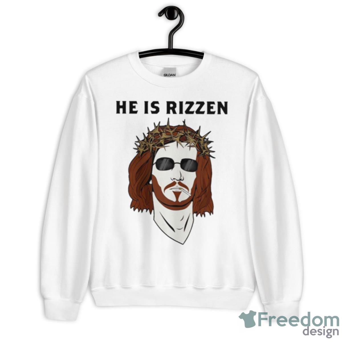 He Is Rizzen Jesus Shirt - Unisex Heavy Blend Crewneck Sweatshirt