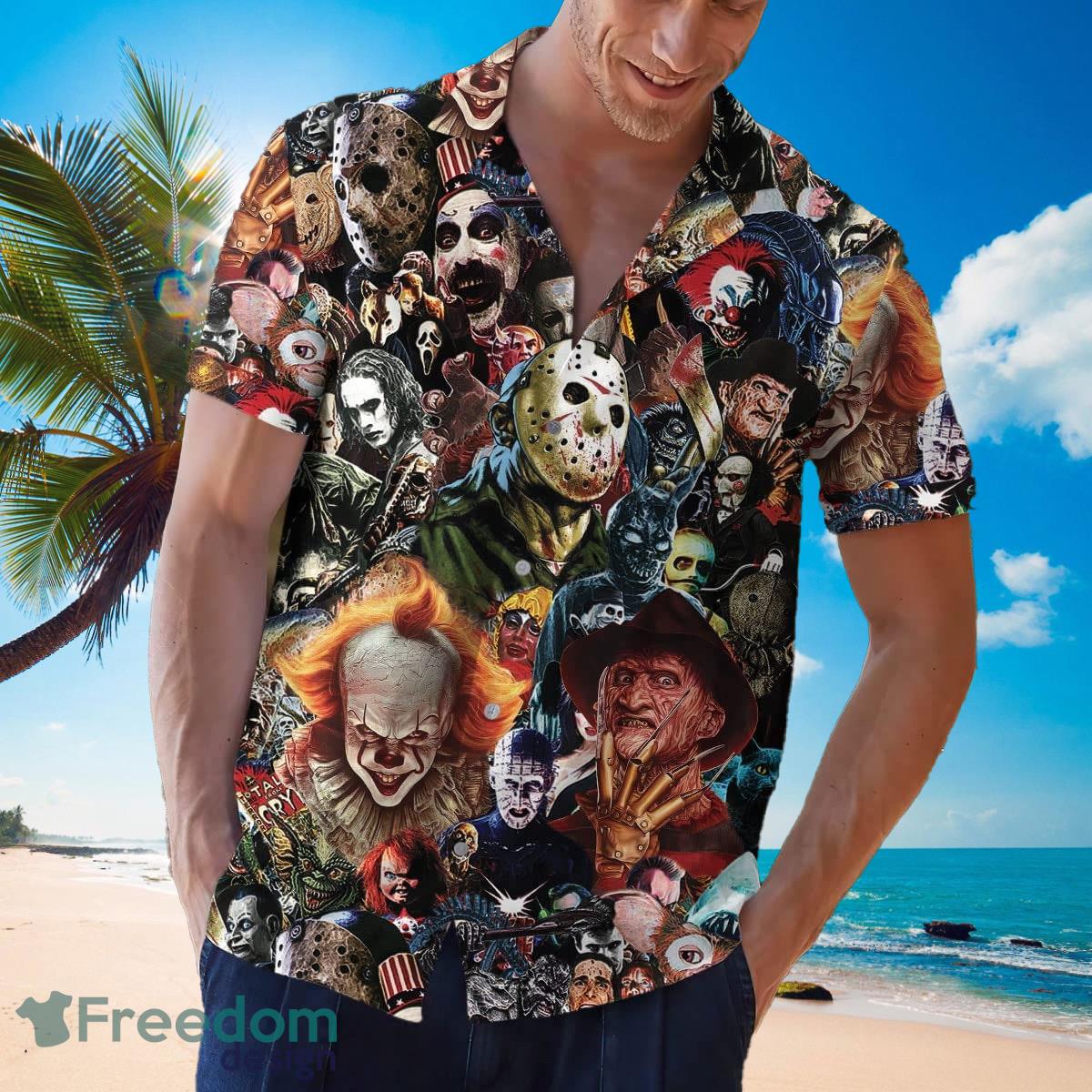 Chicago Bears Halloween Horror Hawaiian Shirt - Shirt Low Price