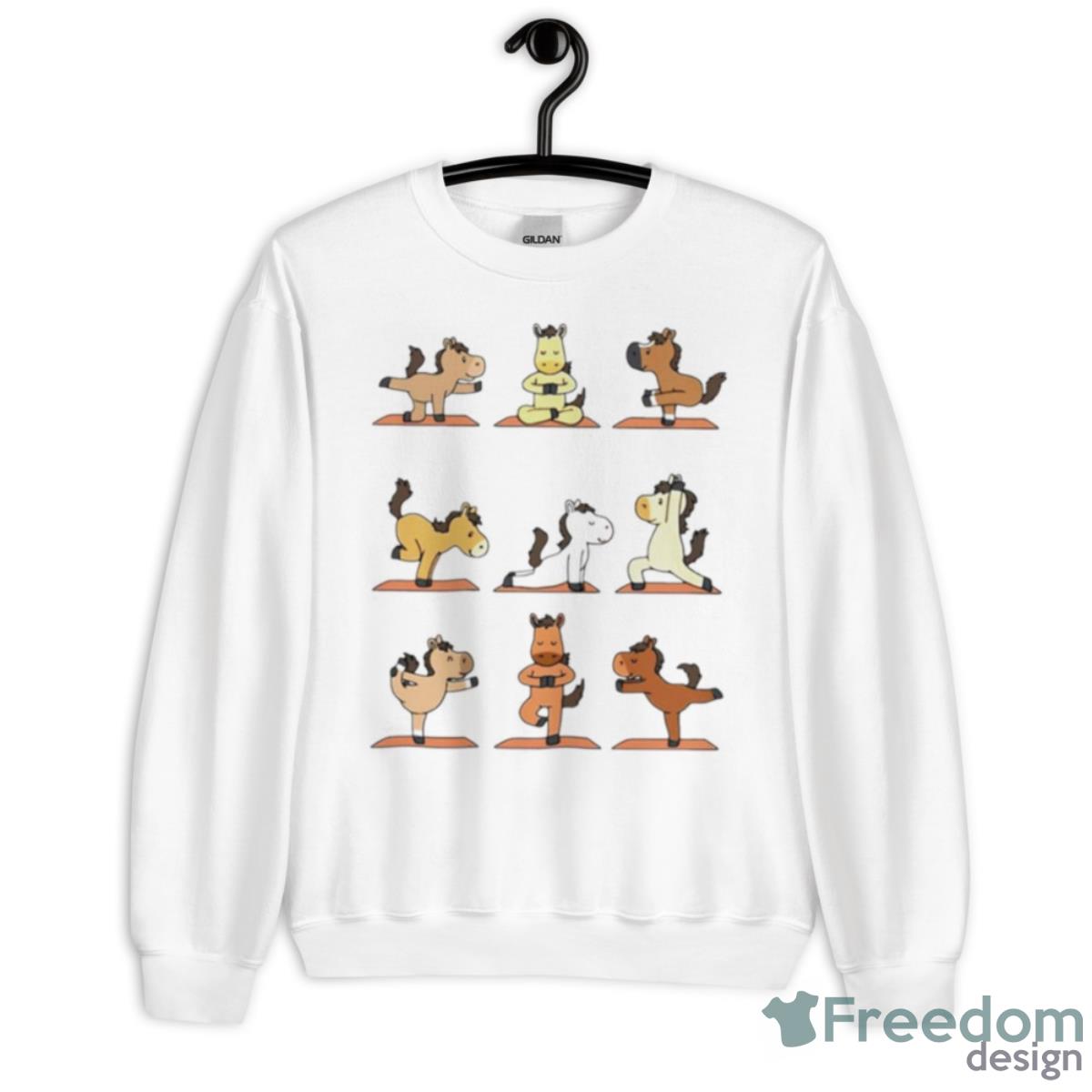 Horses Yoga Shirt - Unisex Heavy Blend Crewneck Sweatshirt